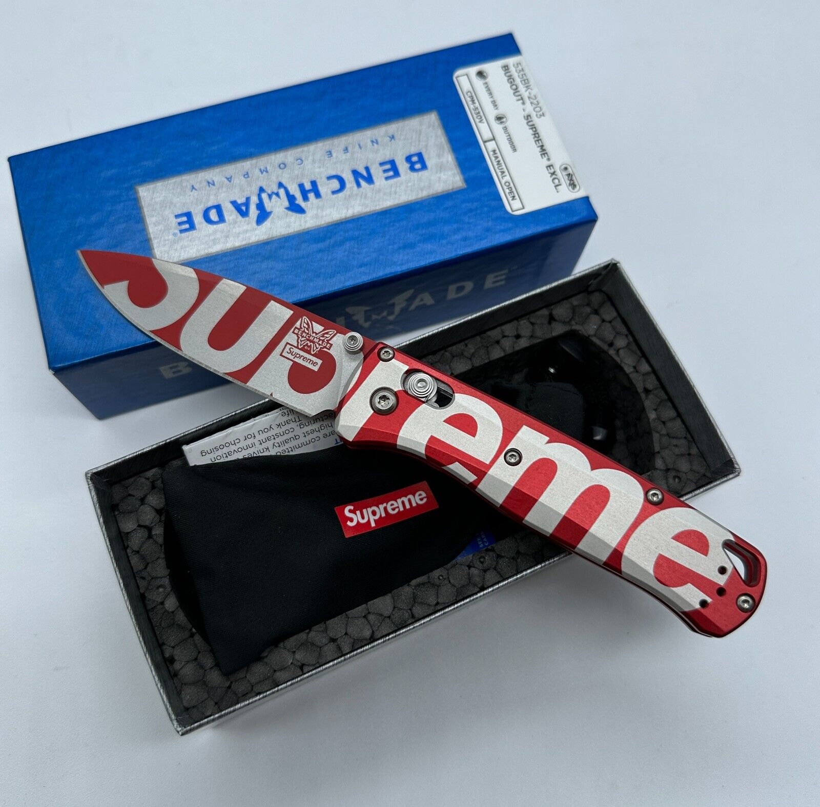 Supreme Benchmade Bugout Knife Red