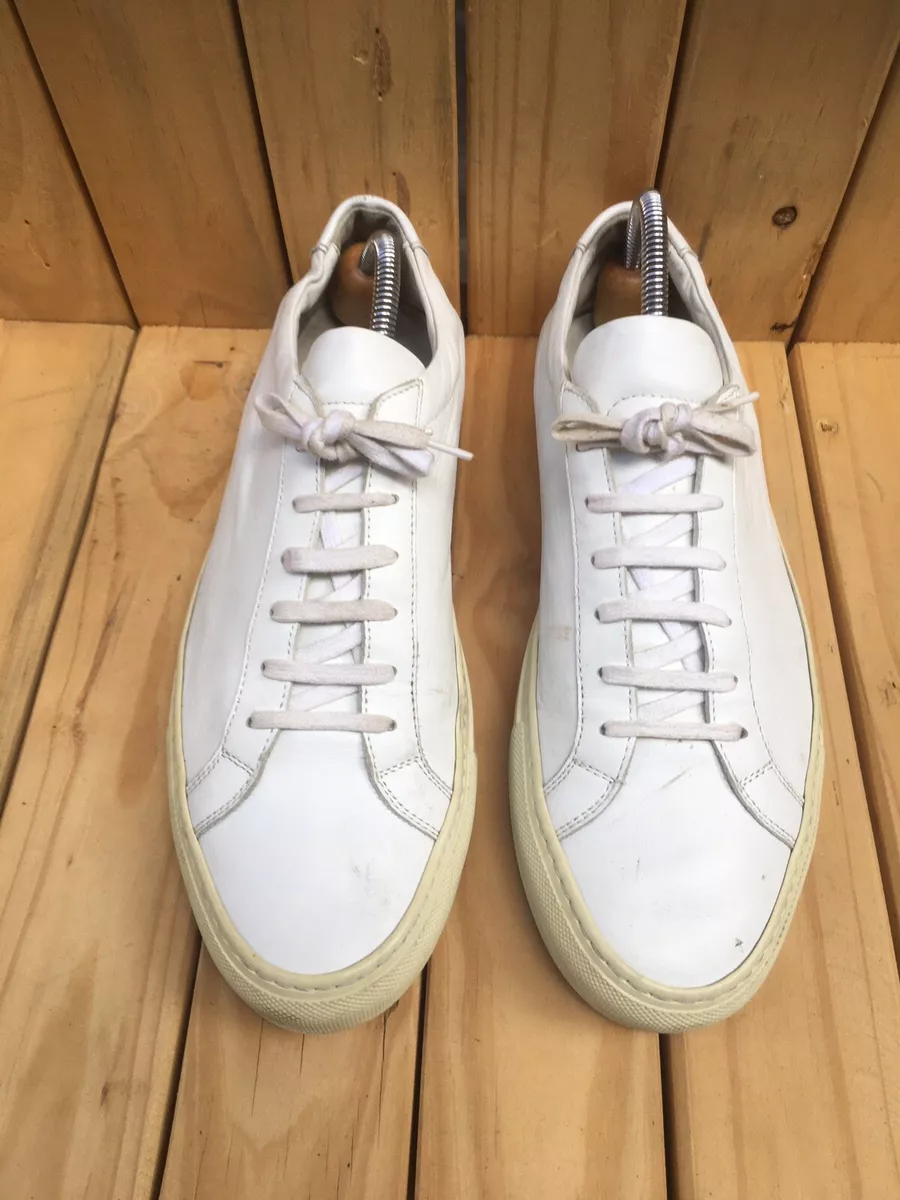 Common Projects Achillies White Lace Up Sneakers Size USA 9 UK 8