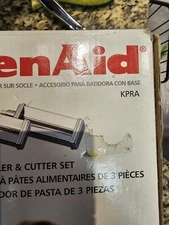 KitchenAid Pasta Roller & Noodle Cutter Attachements KPRA Read Description 