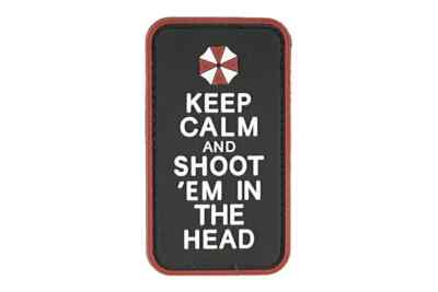 Patch Klettpatch Keep Calm Klett 3D Patch Airsoft Softair Outdoor Rubber Lustig