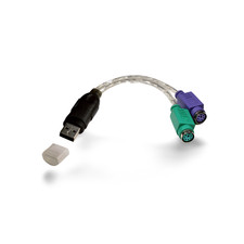 5in USB to PS2 KEYBOARD and PS2 Mouse - Silver