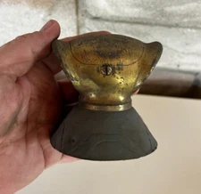 VTG Brass Two Recept. Floor Outlet National Electric #7912 15A 125V , 10A 250V