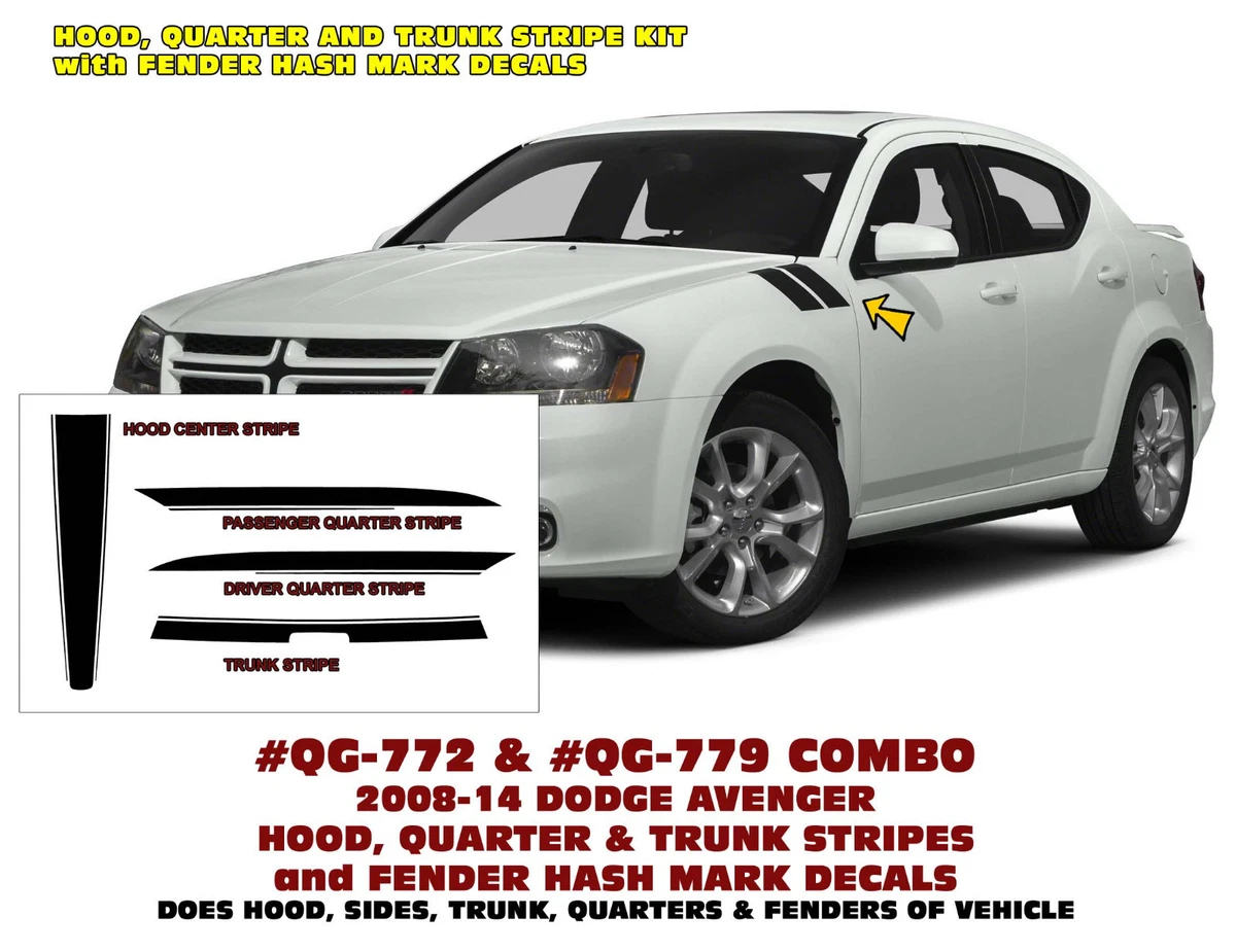 DOUBLE BAR Dodge Avenger Stripes Avenger Decals Vinyl