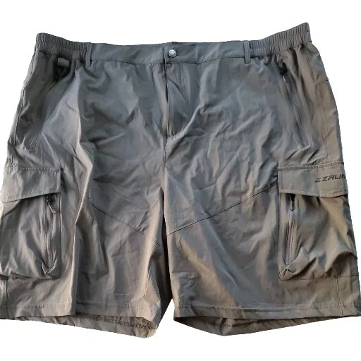 EZRun Cargo Shorts 3X Brown Lightweight Quick Dry Hiking Tactical Travel Zipper