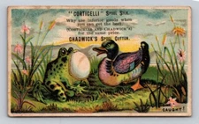 Corticelli Spool Silk Frog Duck Egg Mouth Chadwicks Spool Cotton P345