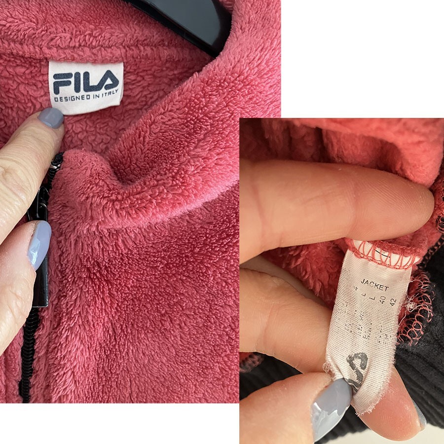 Fila L Giubbotto in pile di poliestere rosa