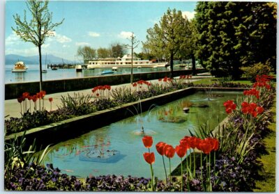 Postcard - Le quai d'Ouchy - Lausanne, Switzerland