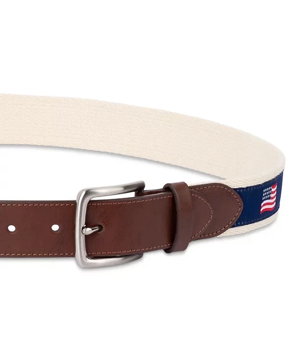 Cinturón Club Room bandera americana para hombre - talla: grande - color: tostado/azul marino Foto 3 de 4