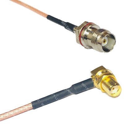 RG316 TNC Female Small Bulk to SMA FEMALE ANGLE RF Cable Rapid-SHIP LOT