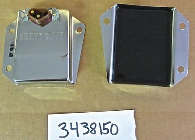 Lot 2 chrome 1971-87 Chrysler products electronic voltage regulators 3438150 NEW