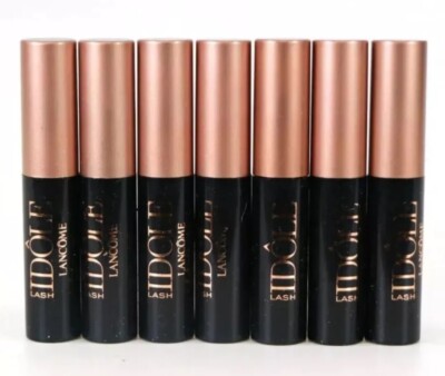 7 x Lancome IDOLE Lash Lifting Volumizing Mascara Travel Sz .08 oz Glossy Black