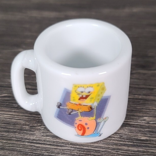 Lot Of 5 SpongeBob SquarePants Vintage 2002 Viacom Mini Cups Mugs White - Lot A - Picture 4 of 9