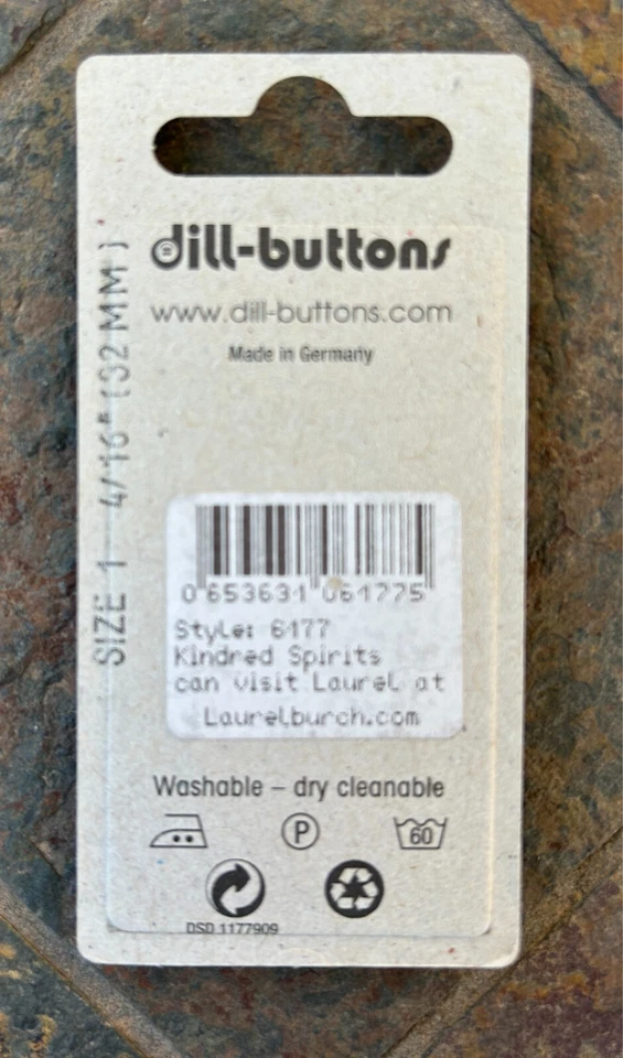 Laurel Burch cat button pink red stripe new in original packaging vintage rare - Image 2 of 2