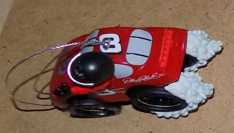 Dale Earnhardt Jr Burnin` Rubber Christmas Ornament