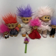 Mixed Lot 5 Troll by  Russ-Soma-Ace-Vintage Dolls