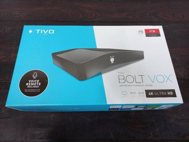 TIVO Bolt VOX 3TB 4K UHD DVR & Streaming Media Player 6 Tuners