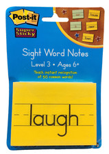 Post-it SIGHT WORD NOTES - LEVEL 3 - AGES 6  By 3M, BRAND NEW