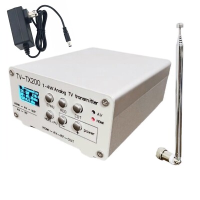 TV-TX200 VHF/5-12 UHF/13-68 Analog TV Transmitter HD HDMI 1080P Analog CVBS