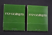 Vintage McGuire’s Matchbook Green & White set of 2