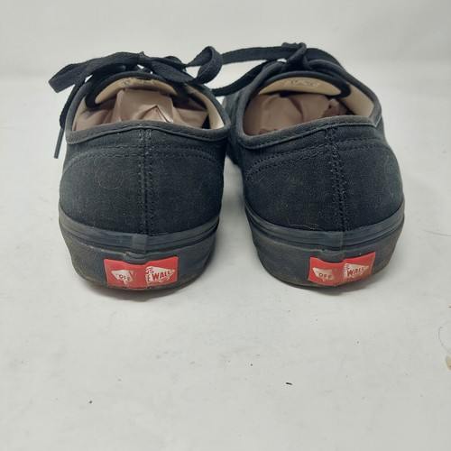 Vans Black Canvas Low Top Fashion Sneakers Skate Shoes Hipster Lace Up Size 8 - Picture 5 of 9