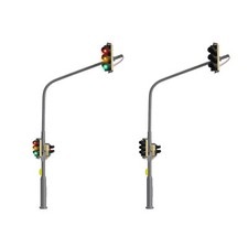 Evemodel N Scale Traffic Lights Block Hanging Signals for Model Layout Pack of 2
