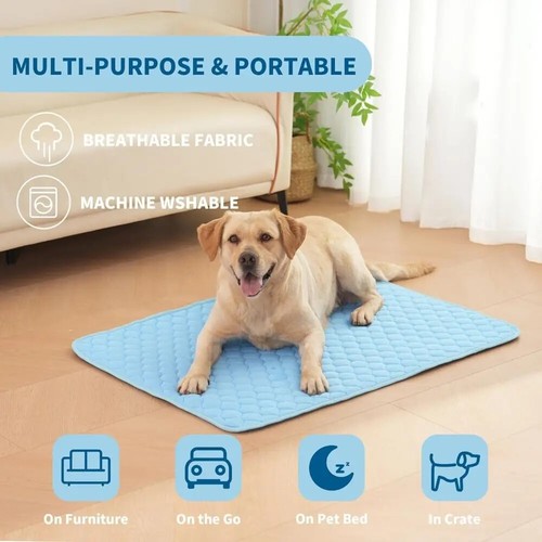 Pet Cooling Mat Dog Cat Sleeping Pad Cool Ice Silk Moisture-proof Mattress Cold - Picture 15 of 25