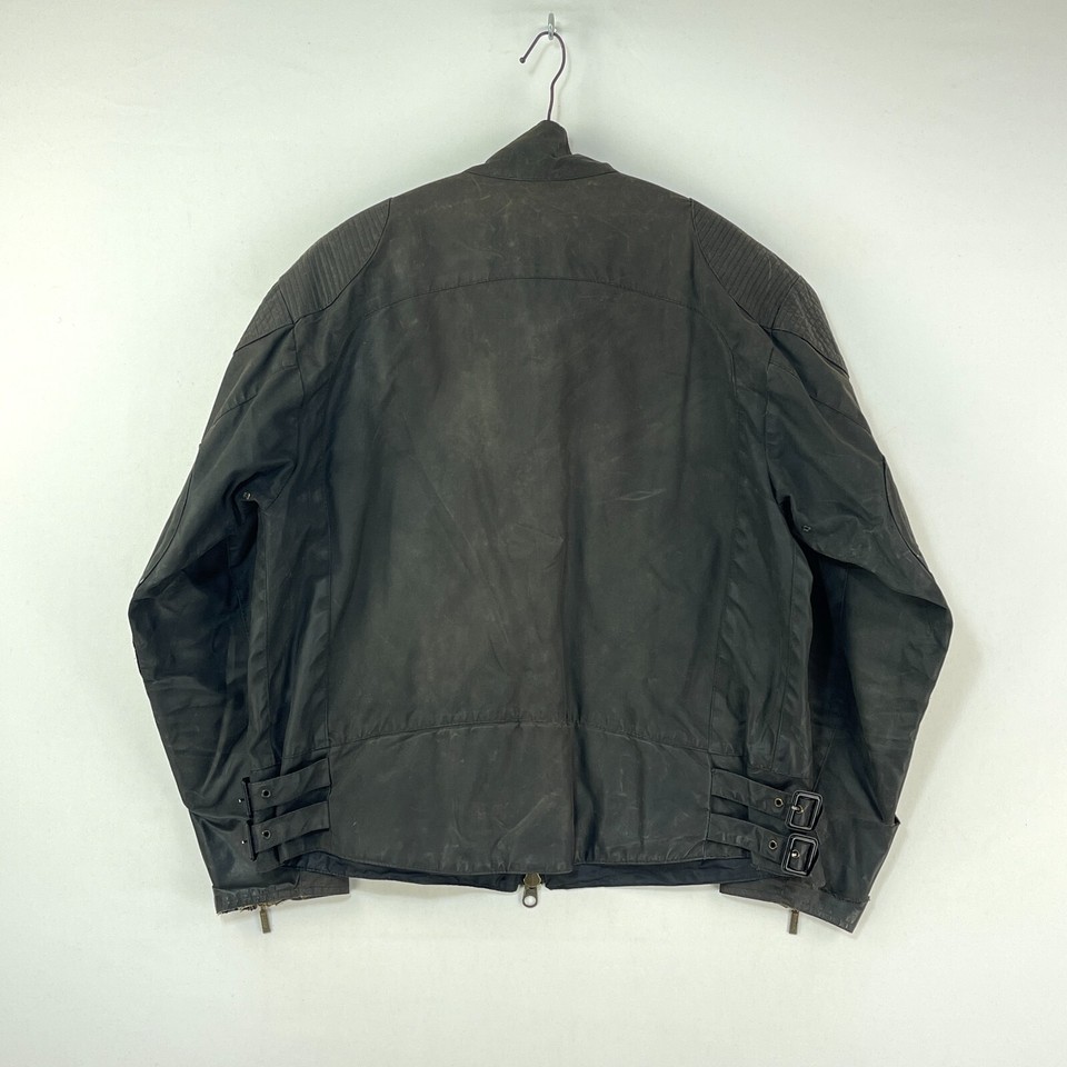 Barbour International Bike Wax Jacket Mens Large Black Biker Bomber Motorcycle | eBay UK