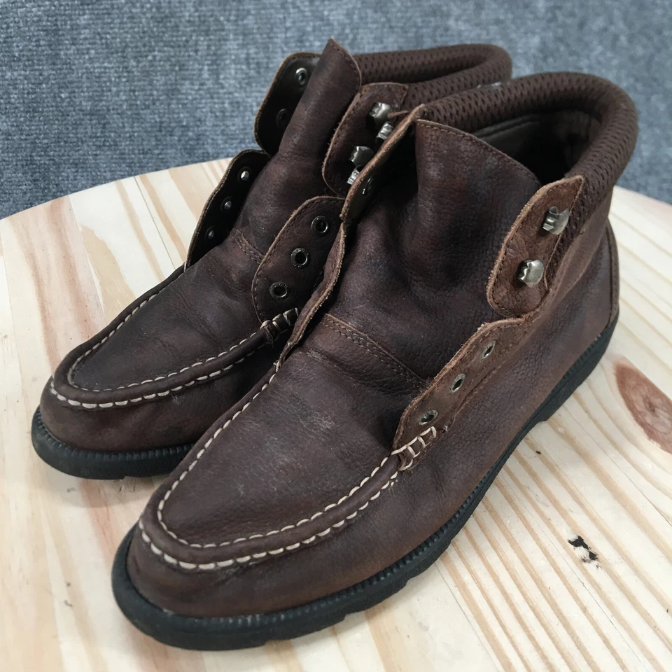 Thom McAn Boots Mens 10 Chukka Ankle Booties Brown Leather Moc Toe Casual - Image 3 of 4