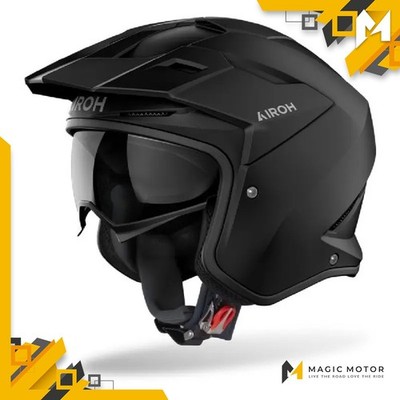 Airoh Motorradhelm Jethelm KOMBAKT M SOLIDE Schwarz