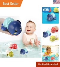 Wind Up Turtle Bath Toys for Toddlers 1-3, 3 Pack Swimming Bathtub Toys