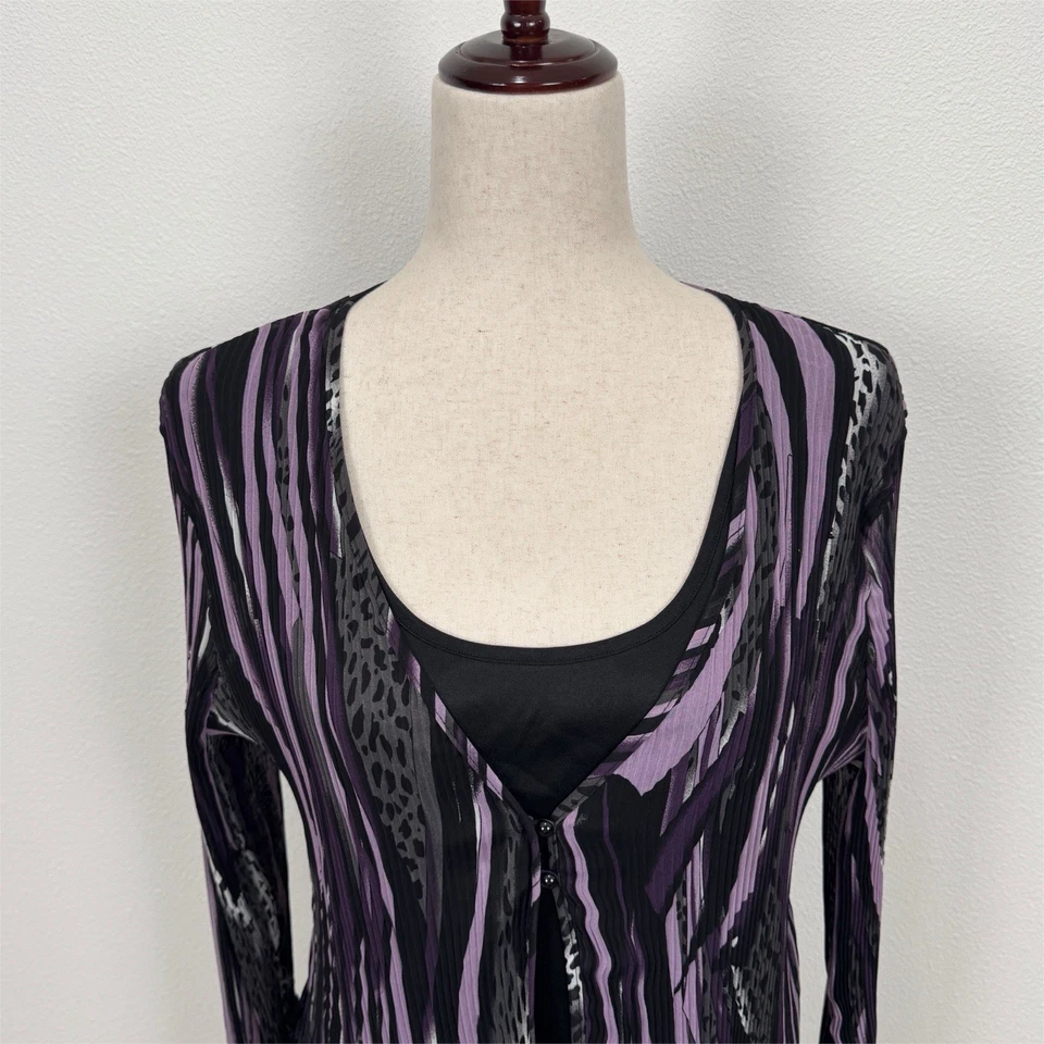 Top de Colección Fred David para Mujer XL Púrpura Arruga Bruja Moody Hada Grunge Capricho Foto 2 de 4