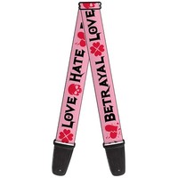 Guitar Strap - Love/Hate/Betrayal Pink/Black/Fuchsia (Us Import) ACC NEU