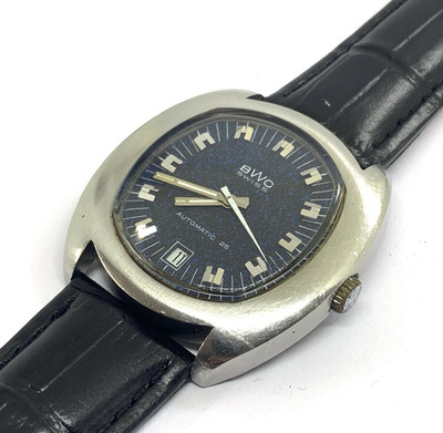 Vintage BWC Automatic Watch: 25 Jewels Swiss Gents Watch