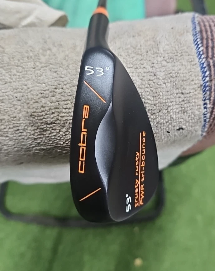 COBRA TRUSTY RUSTY BLACK NITRIDE 53° GAP WEDGE SPINE ALIGNED BLACK KBS $-TAPER - Image 3 of 4