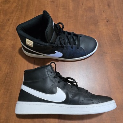 Nike Mens Court Royale 2 Mid Black White Lace Up Sneakers 10.5