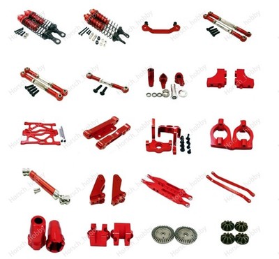 Fit For 1/10 VRX RH1043 RH1045 Rc Car aluminum alloy Metal Upgrade DIY Parts Red