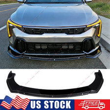 Gloss Black For Kia K4 Gt-line 2025 Front Bumper Lip Splitter Chin Spoiler