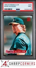 1994 STADIUM CLUB #358 MARK McGWIRE ATHLETICS POP 4 PSA 9