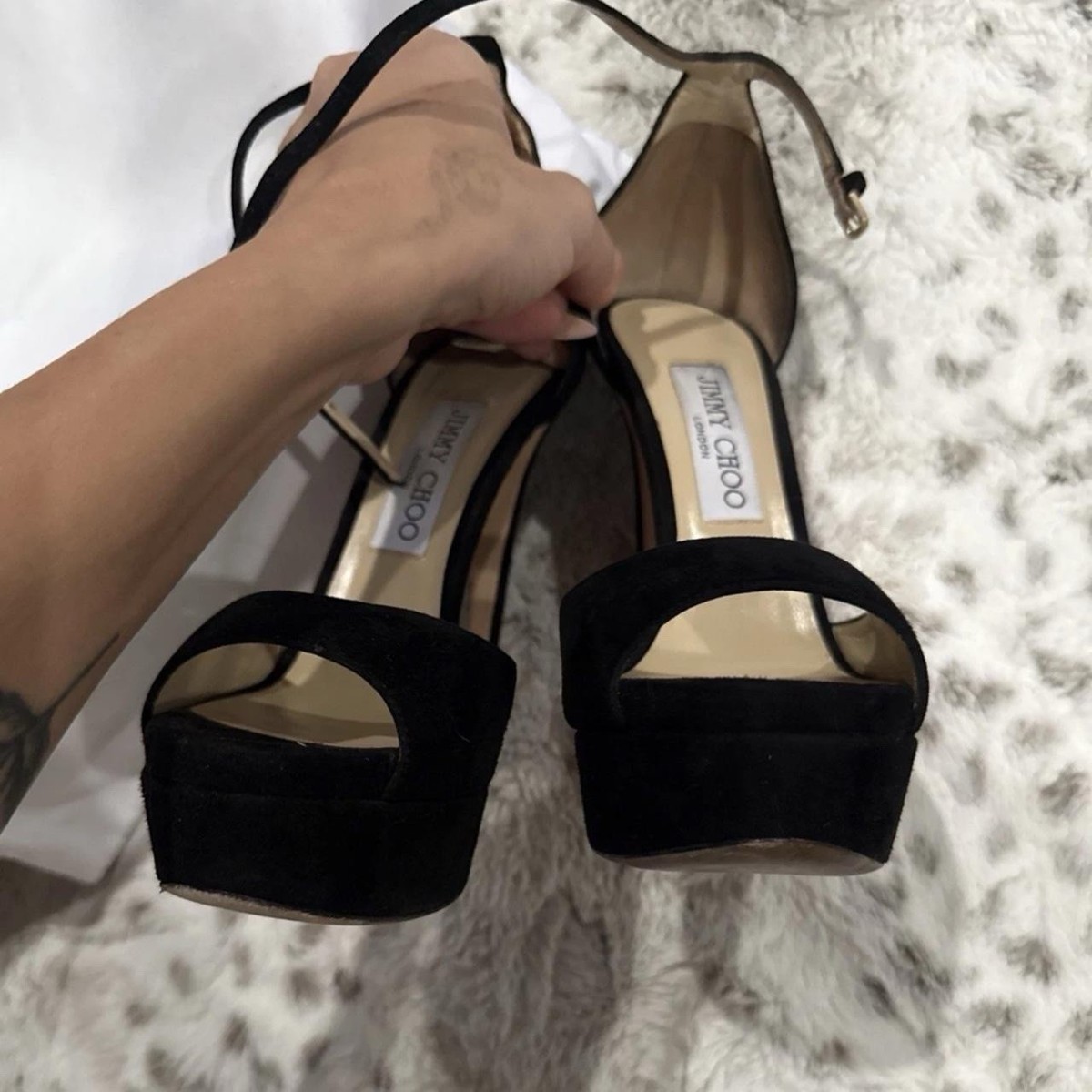 Jimmy Choo black Max 150mm Platform Heels. Size 38| Size 8 Womens View 4