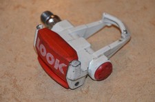 Look Ersatz Fahrradpedal Rennradpedal Clickpedal rechts Retro Alu weiß/rot