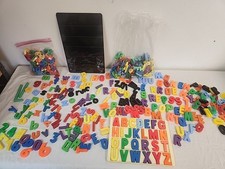 Vintage Huge Lot Plastic Fridge Magnetic Alphabet Letters Numbers Magnets 476 PC
