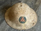 Vintage WWII Metal Helmet Air Raid Warden Civil Defense WW2 U.S. Military Used