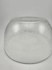 Vintage Hammered Glass Mixing Bowl Mid-Century Textured Clear Utility & Display