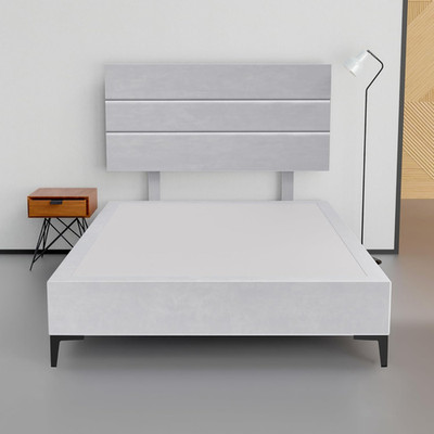 15'' Velvet Queen Bed with Headboard, No Box Spring, Multi Colors