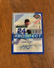 Lael Lockhart 2024 Prospect Edition Ticket Blue Wave Prizm Auto #167 Dodgers /75
