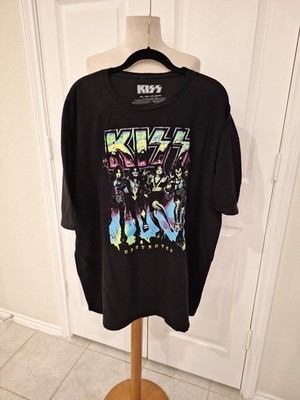 Men s Kiss T Shirt 3XL Super Colorful Destroyer Album Cover Graphic 100% Cotton
