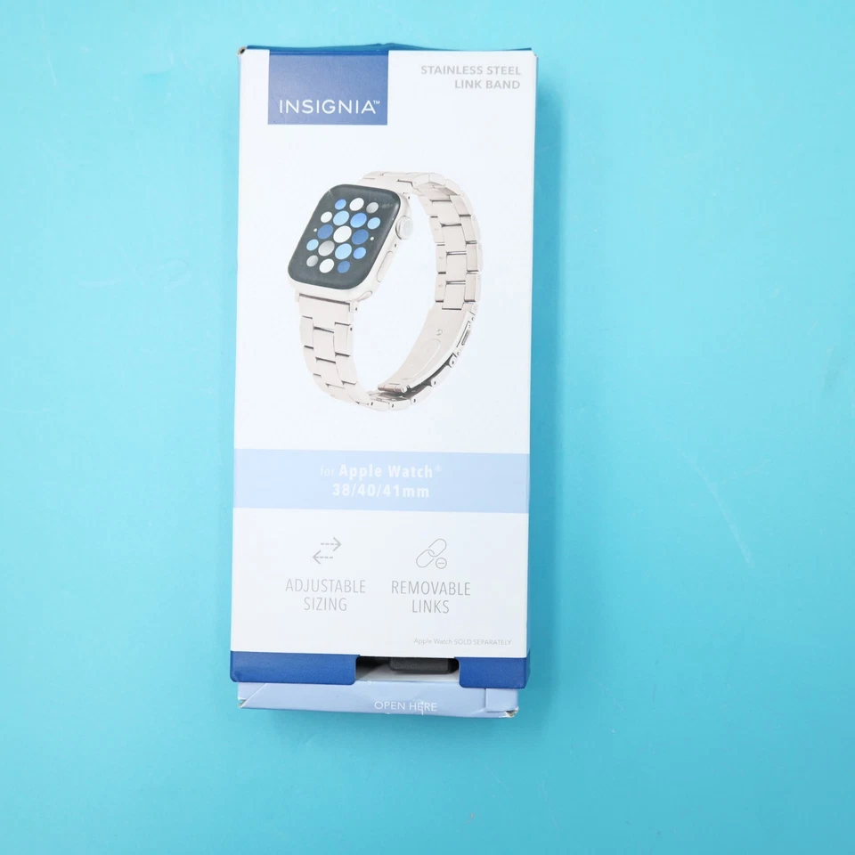 Insignia - Correa de eslabones de acero inoxidable para Apple Watch 38 mm, 40 mm. 41mm (Todo S... Foto 2 de 3