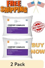 2 pack Mainstays Comfort Complete Bed Pillow, Standard/Queen