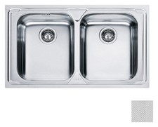 FRANKE 101.0153.297 Lavello da Cucina 2 Vasche ad Incasso 86X50 cm Acciaio Inox