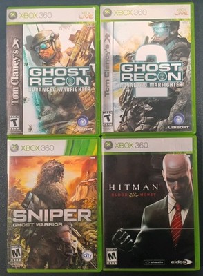 Tom Clancy Ghost Recon 1 2  Sniper Ghost Warrior Hitman Blood Money  Xbox 360